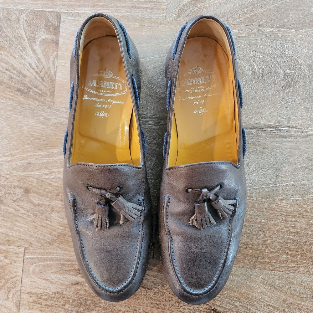 Barrett Men's Italian Gray Tassell Loafers US 9/EU 8.